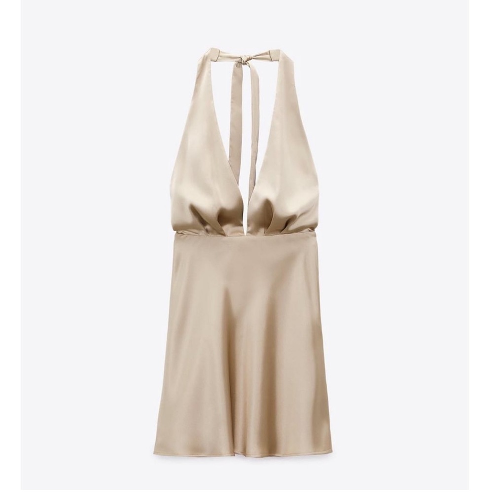 Zara NWT satin effect mini dress - Picture 9 of 11